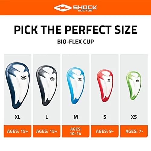 Shock Doctor BioFlex Athletic Cup with Gel Perimeter Pad, X-Large Navy | High Impact Protection for Martial Arts thumbnail 2