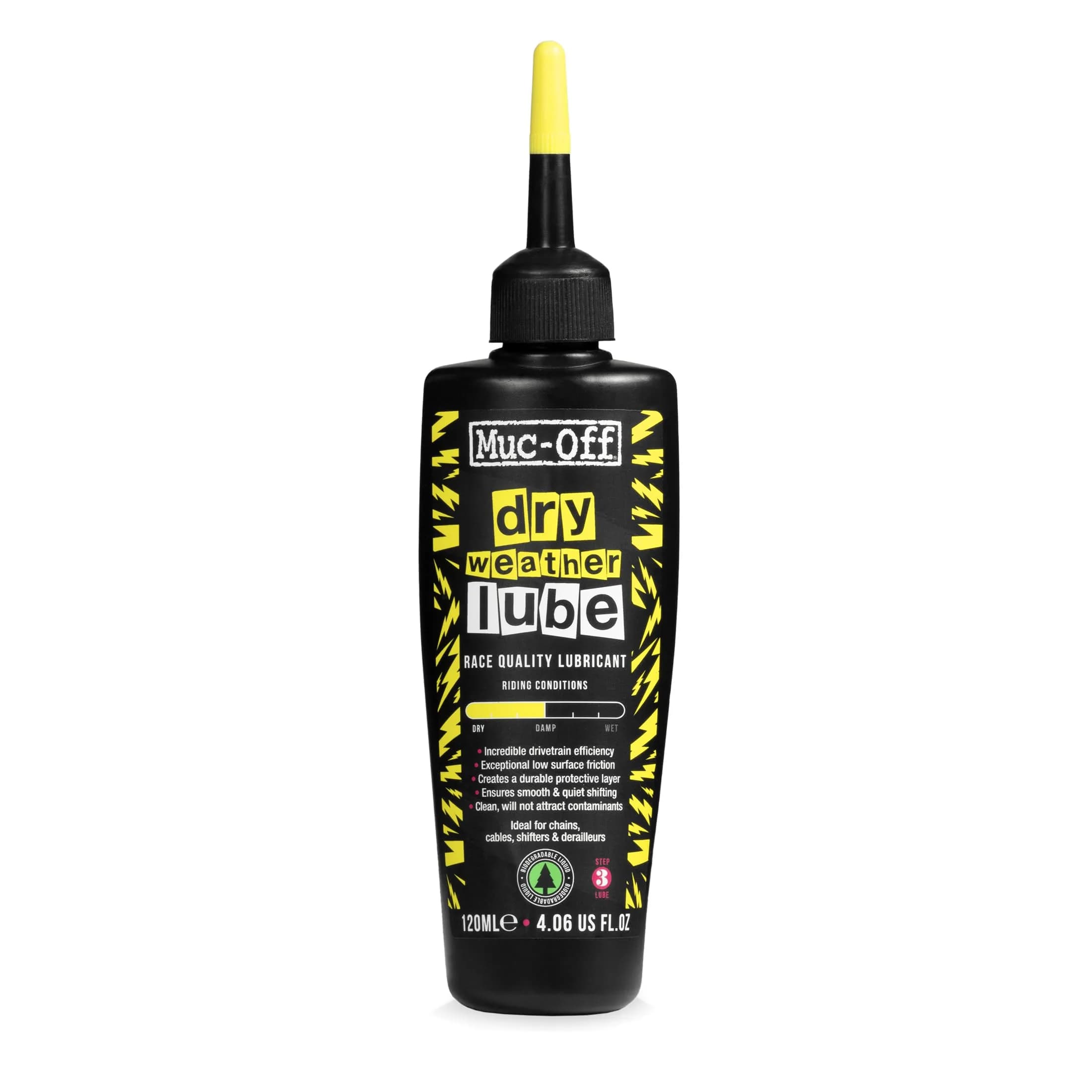 Muc-Off Bio Dry Bike Chain Lube 120ml (4.06 Fl Oz) | Wax-Based Formula for Smooth Gear Shifts - main product image