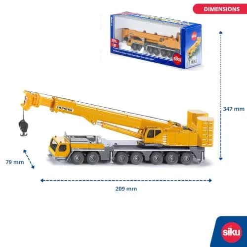 Siku Liebherr Mobile Crane 1:87 Metal/Plastic Yellow Movable Parts | Durable Construction for Construction Fans thumbnail 3