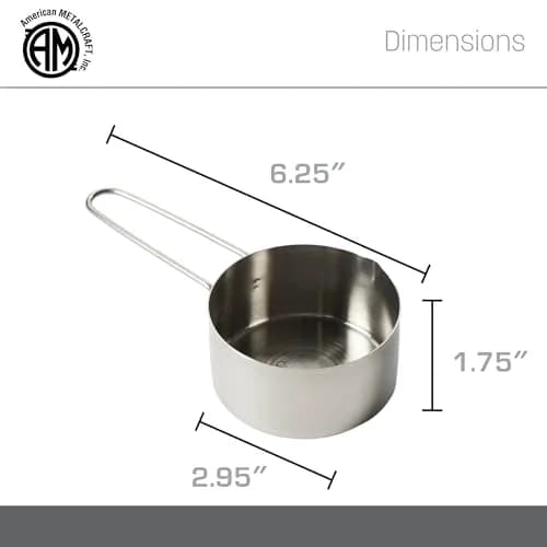 American Metalcraft MCW75 3/4 Stainless Steel Measuring Cup | Precise, Durable & Easy-Grip thumbnail 4