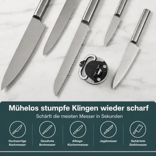 AnySharp Knife Sharpener Silver | Hands-Free, Easy to Use, Versatile thumbnail 5
