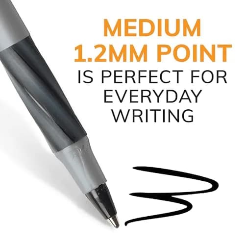 BIC Round Stic Grip Xtra-Comfort Medium Ball Point Pen, Green, 12-Pack | Smooth Ink Flow Writing Instrument thumbnail 5