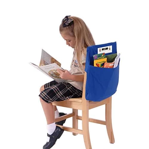 Seat Sack Student Chair Storage Pocket - 15" | Durable Classroom Organizer for Student Desks thumbnail 4