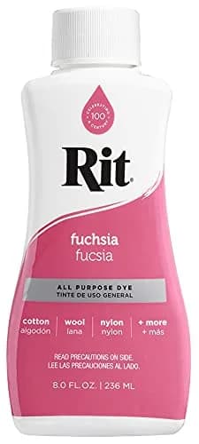 Rit All-Purpose Liquid Dye Fuchsia 236ml (8 Fl Oz) | Vibrant Color for Natural Fibers & Blends thumbnail 1