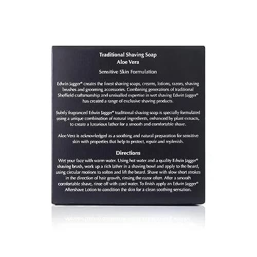 Edwin Jagger Aloe Vera Shaving Soap 65g Travel Tub | Sensitive Skin Friendly, Natural Ingredients thumbnail 5