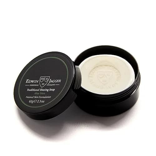 Edwin Jagger Aloe Vera Shaving Soap 65g Travel Tub | Sensitive Skin Friendly, Natural Ingredients thumbnail 2