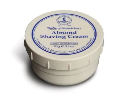 Taylor of Old Bond Street Almond Shaving Cream Bowl 156g (5.3 oz) | Classic UK Shaving Experience thumbnail 1