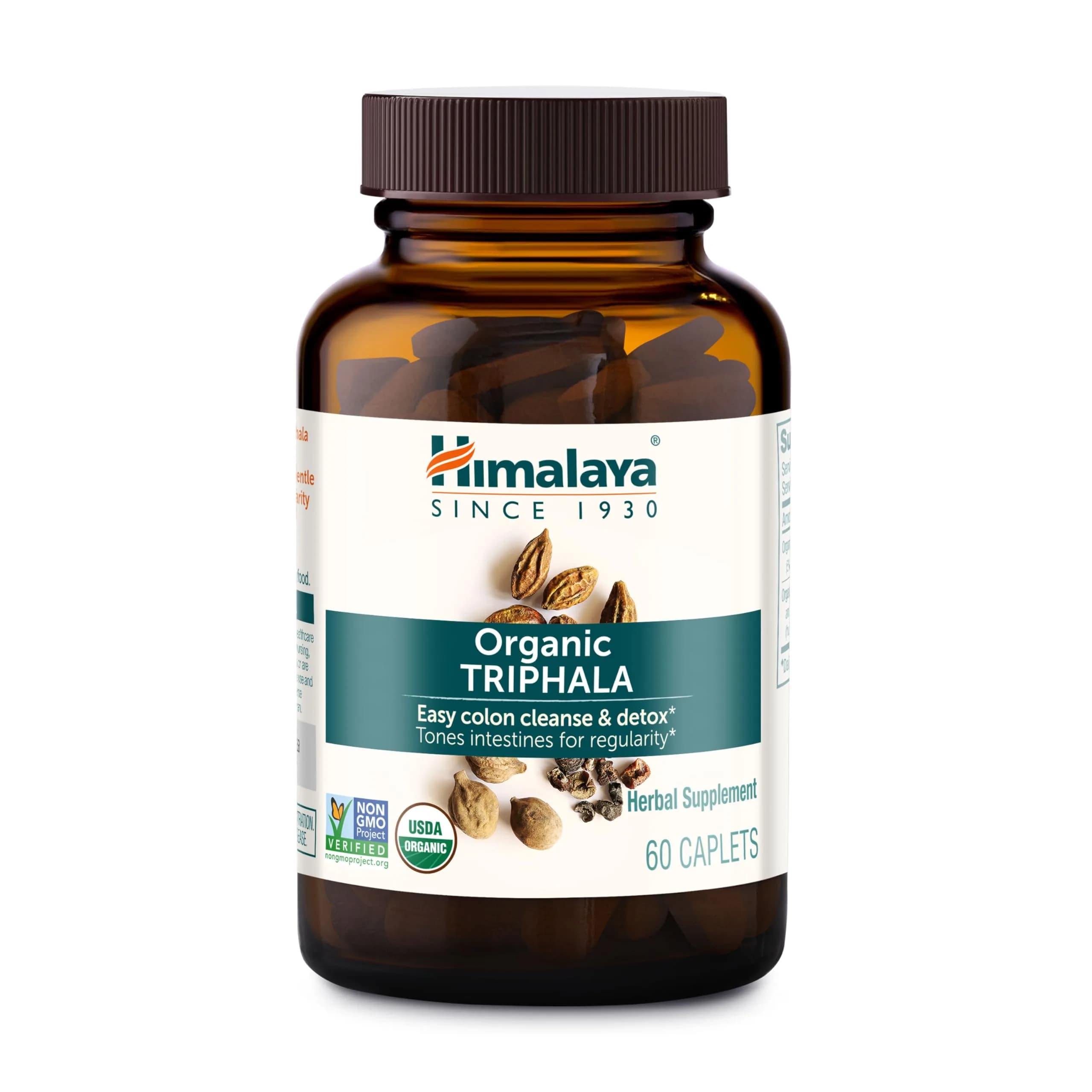 Himalaya USDA Organic Triphala Capsules, Colon Cleanse, 688 mg | Gentle Digestive Support & Regularity - main product image