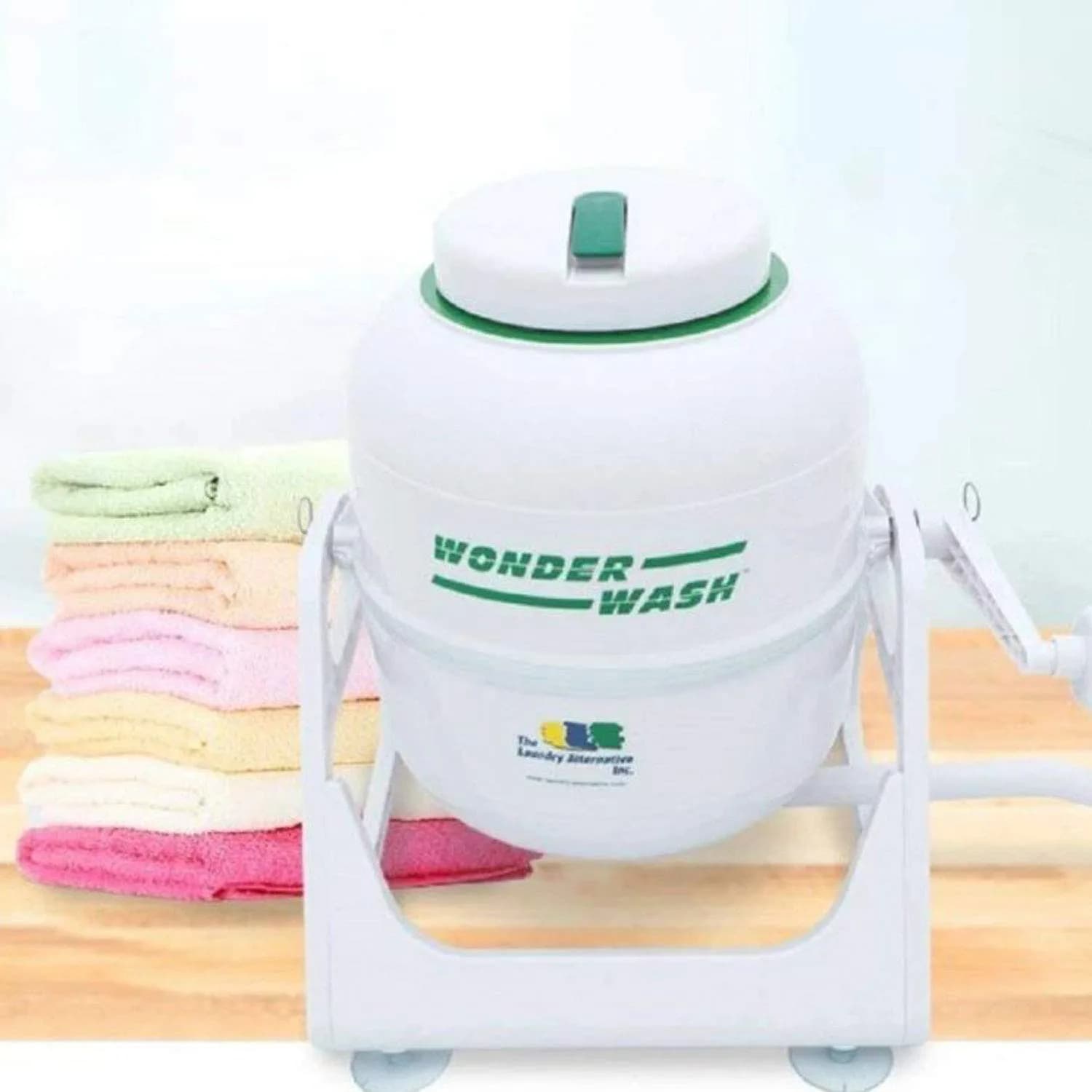 The Laundry Alternative WonderWash Manual Hand Clothes Washer (White) | Compact & Non-Electric for Apartments - main product image