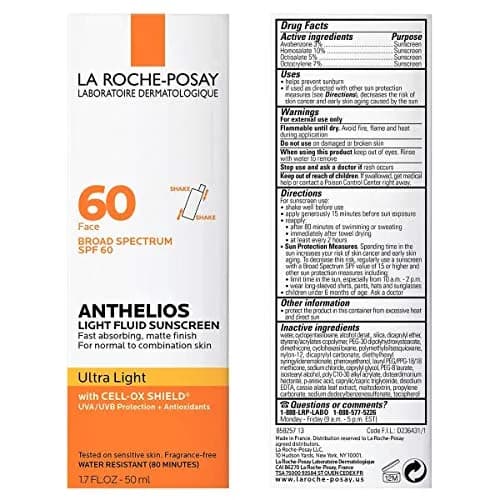 La Roche-Posay Anthelios Ultra Light Fluid Sunscreen SPF 60 50ml (1.7 Fl Oz) | Broad Spectrum UVA/UVB Protection thumbnail 2