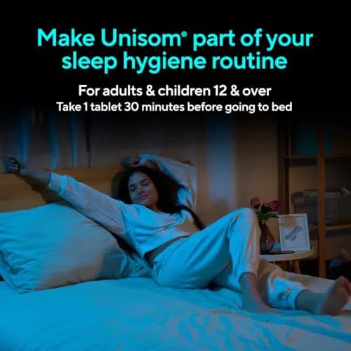 Unisom SleepTabs Nighttime Sleep Aid Tablets for Adults, 48-Count | Non-Habit-Forming Sleep Support thumbnail 7