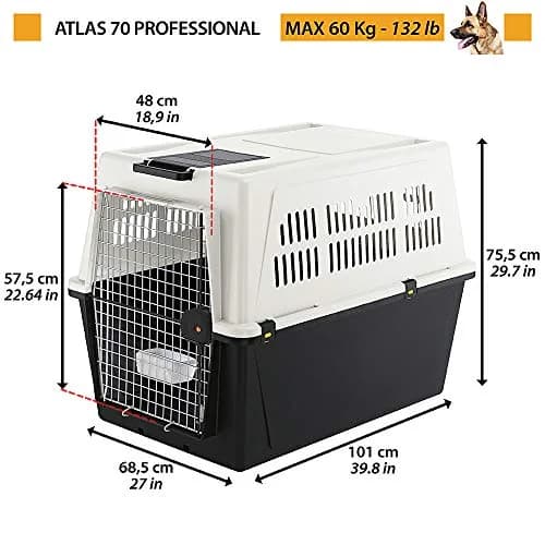 Ferplast Atlas 70 Dog Travel Kennel | Large, Sturdy, Safe & Aerated for Large Dogs thumbnail 2