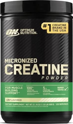 Optimum Nutrition Micronized Creatine Monohydrate Powder 600g (1.32 lb) | Supports Strength & Recovery thumbnail 1