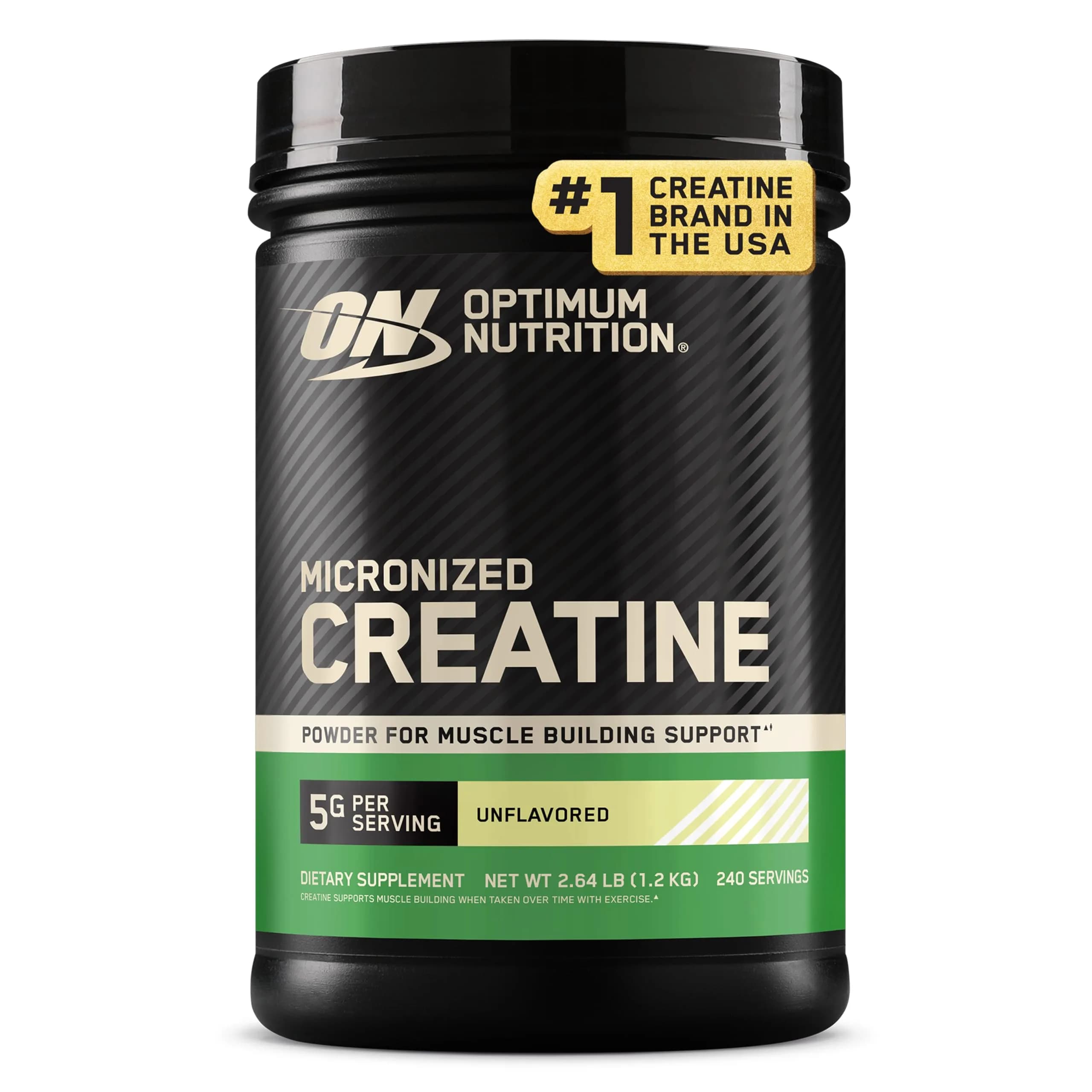 Optimum Nutrition Micronized Creatine Monohydrate Powder Blueberry Lemonade 12 Oz (340 g) | Supports Muscle Strength & Power — 240 Servings