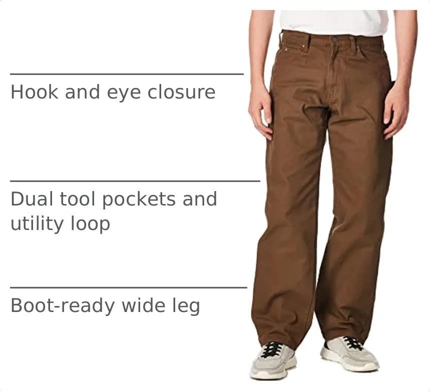 Dickies Relaxed Fit Sanded Duck Carpenter Jean 40W x 30L | Durable Workwear thumbnail 4