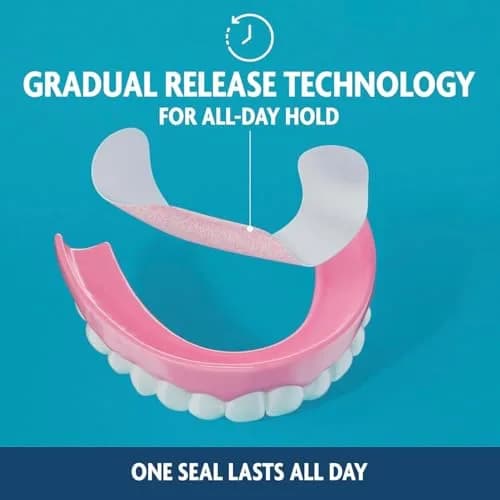 Sea-Bond Fresh Mint Denture Adhesive Seals for Uppers, 30 Count (1 Pack) | Zinc-Free All-Day Hold thumbnail 5