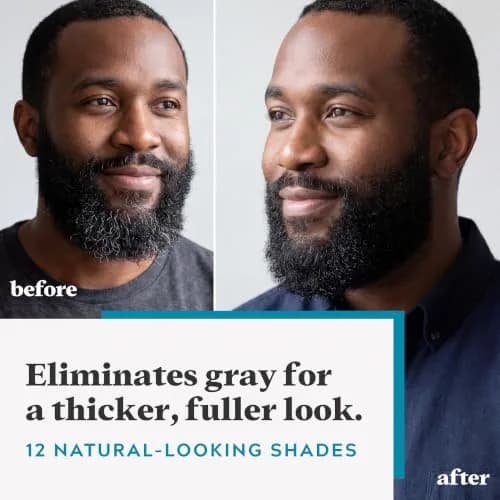 Just For Men Mustache & Beard Dye, Jet Black M-60 (68g / 2.4oz) | Ammonia-Free Facial Hair Color thumbnail 2