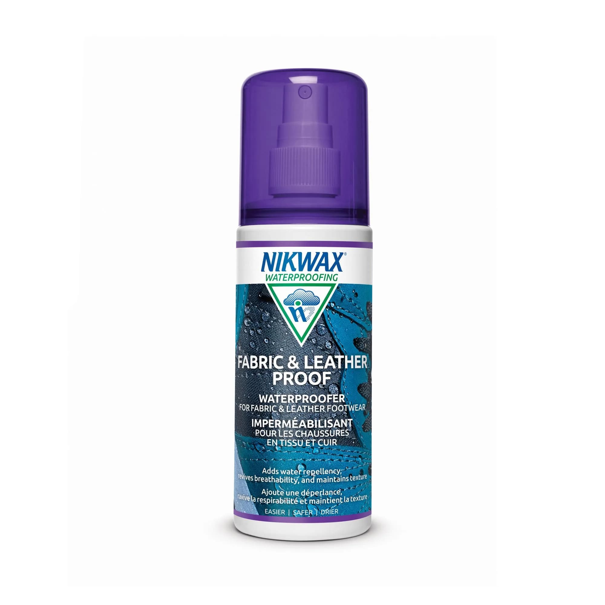 Nikwax Fabric & Leather Proof Spray-On Waterproofing 125ml (4.23 Fl Oz) | Restores DWR Water Repellency — Sponge On