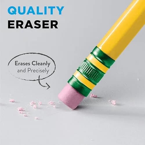 Ticonderoga Wood-Cased Pencils, Unsharpened, HB Soft, Yellow, 12 Count | Premium Writing Instrument thumbnail 5