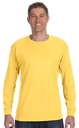 Jerzees Dri-Power 50/50 Cotton/Poly Long Sleeve T-Shirt Light Blue XL | Breathable & Durable thumbnail 2