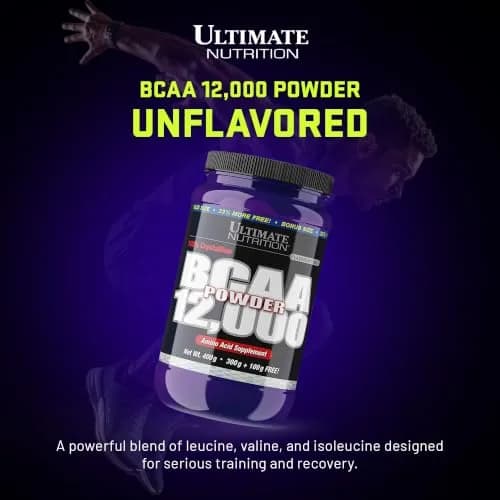 Ultimate Nutrition BCAA Powder 12000 Unflavored | 6g Amino Acids for Muscle Recovery & Endurance thumbnail 2