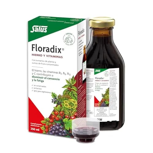 Floradix Liquid Iron and Vitamin Formula 250ml (8.5 Fl Oz) | Reduces Tiredness & Fatigue with Vitamins B & C thumbnail 1