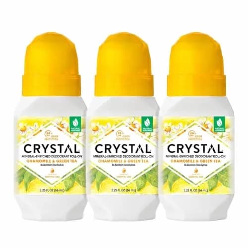 Crystal Essence Mineral Deodorant Roll-On Chamomile & Green Tea 6.75 Fl Oz (200ml) | 24-Hour Odor Protection thumbnail 1