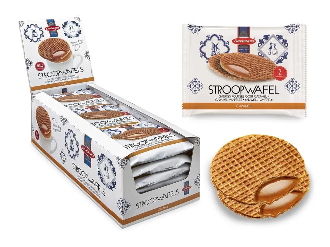 Daelmans Caramel Wafers 49.5 oz | Dutch Jumbo Cookies with Cream Butter & Caramel - main product image