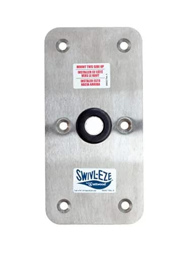 Attwood Lock'n-Pin 3/4" Boat Seat Post Base Stainless Steel Plated 4" x 8" | Secure Marine Seating Foundation thumbnail 3