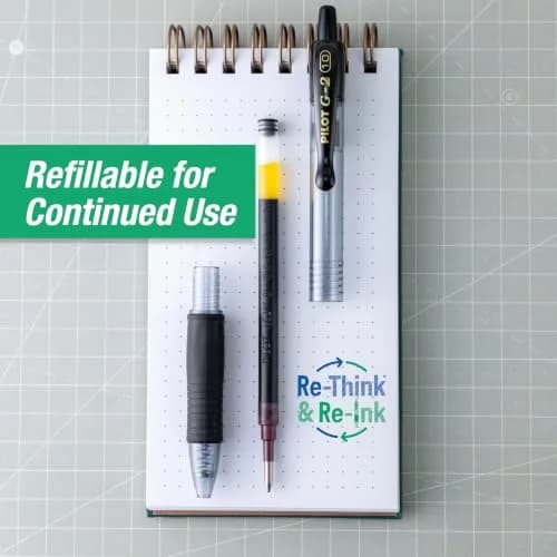 PILOT G2 Premium Gel Pens 1.0mm Bold Point Black Ink | Long-Lasting, Refillable, Smooth Writing thumbnail 5