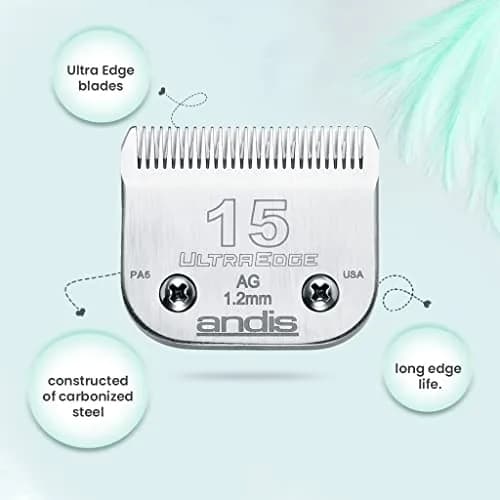 Andis UltraEdge Detachable Blade 15 Blade (Pack of 1) Carbon Steel | Professional Grooming Performance thumbnail 5