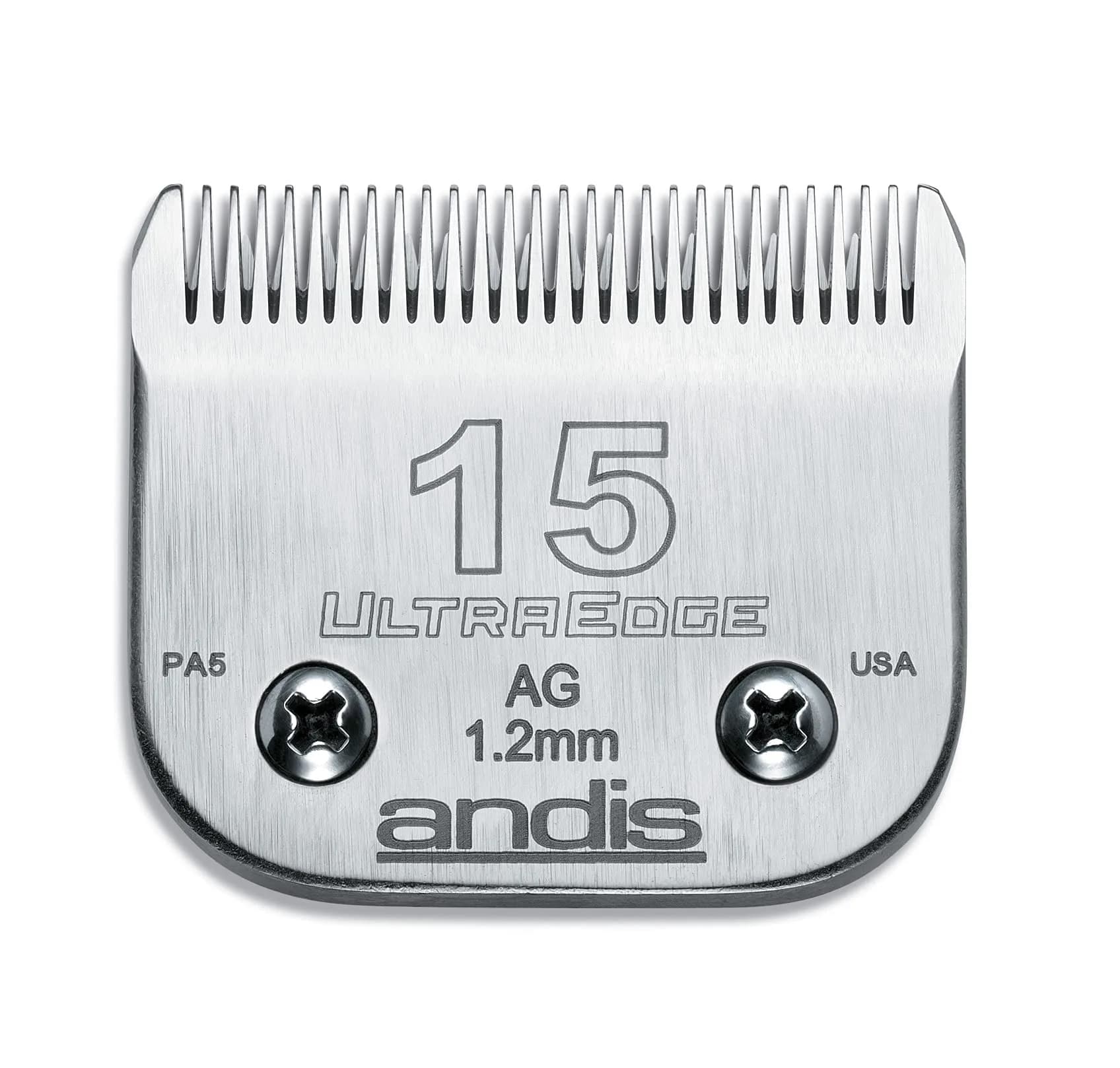 Andis Ultra Edge Dog Clipper Blade 10 | Carbon Steel, Heat & Rust Resistant (0.25 inch cut) — 15 Blade