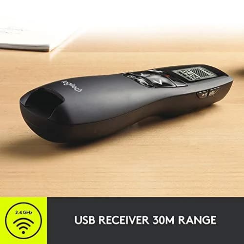 Logitech Wireless Presenter R800 with Green Laser | 30m Range, Built-in Timer, Plug-and-Play thumbnail 4
