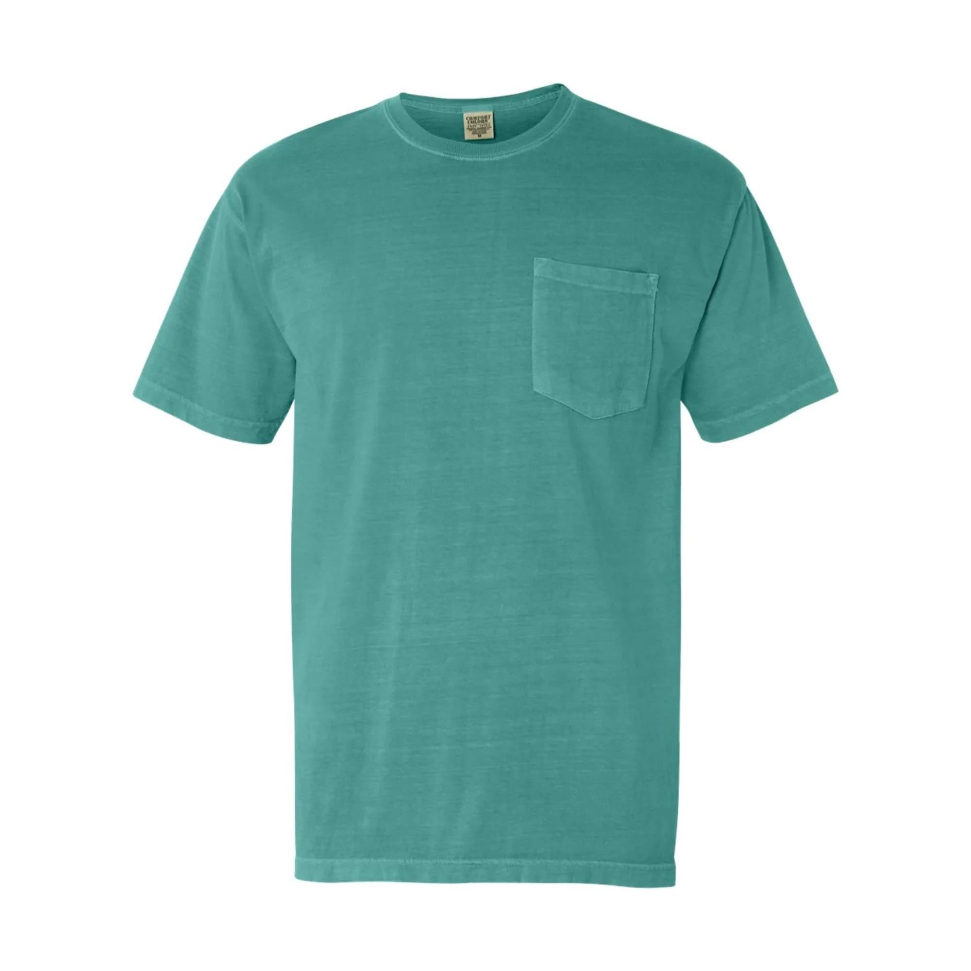 Comfort Colors Heavyweight RS Pocket T-Shirt M CELEDON | Adult Cotton Casual Tee for Men — Seafoam / XX-Large