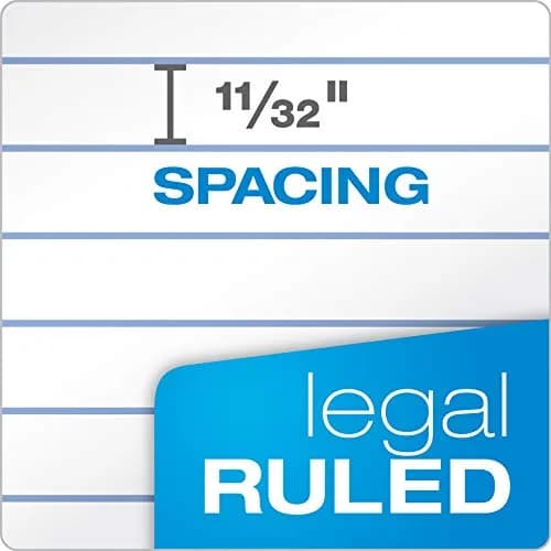 Tops Legal Pad 8.5 x 11.75 Inches White | Perforated Wide Rule, 50 Sheets, Pack of 3 thumbnail 3
