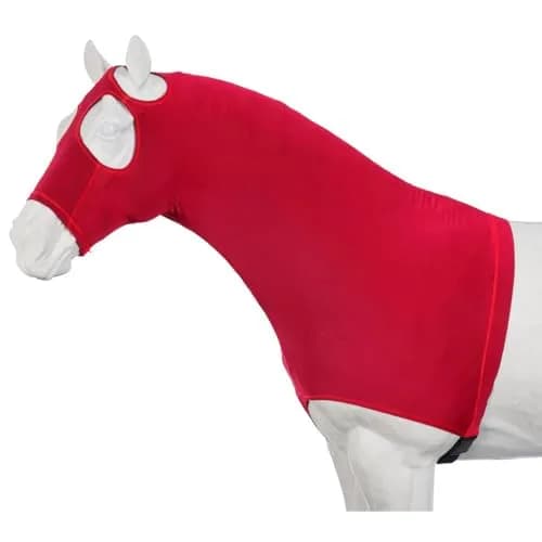 Tough 1 Mane Stay Spandex Hood - Red - Large | Keeps Mane Protected Before Shows thumbnail 1