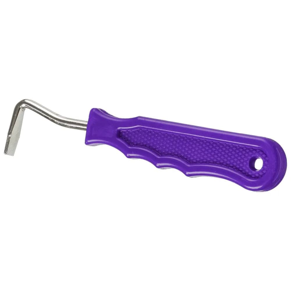 Tough 1 Metal Hoof Pick with Easy Grip Handle - Red | Durable Steel Hoof Tool for Horses — Purple
