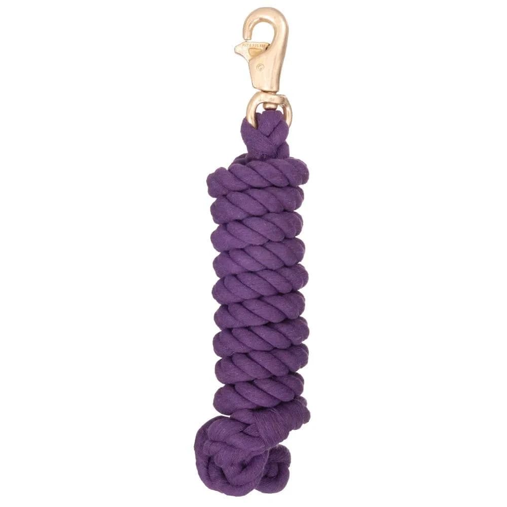 Tough 1 Braided Cotton Lead with Triggerbull Snap - Purple | Stable & Comfortable 8.5'
