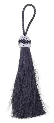 Tough 1 Royal King Single Horsehair Tassel, Black | Rustic Style Hanging Ornament thumbnail 1