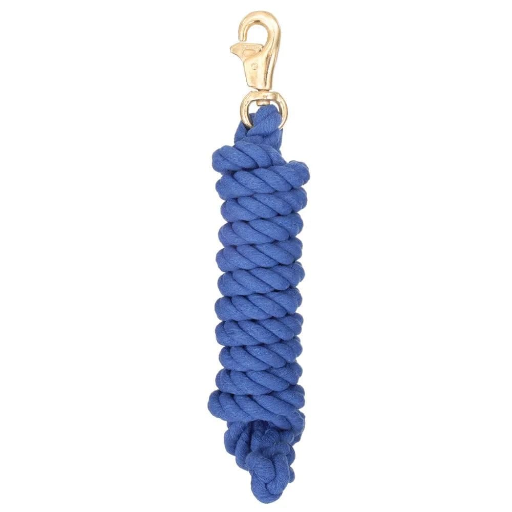 Tough 1 Braided Cotton Lead with Triggerbull Snap - White 1.8 m (6 ft) — Royal Blue