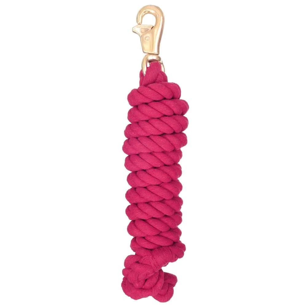 Tough 1 Braided Cotton Lead with Triggerbull Snap - White 1.8 m (6 ft) — Pink