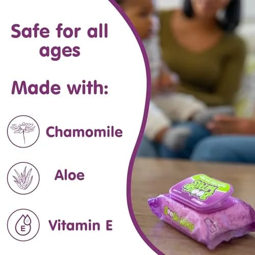 Boogie Gentle Saline Nose Wipes Grape Scent | Hypoallergenic & Alcohol-Free, 180 Count thumbnail 3