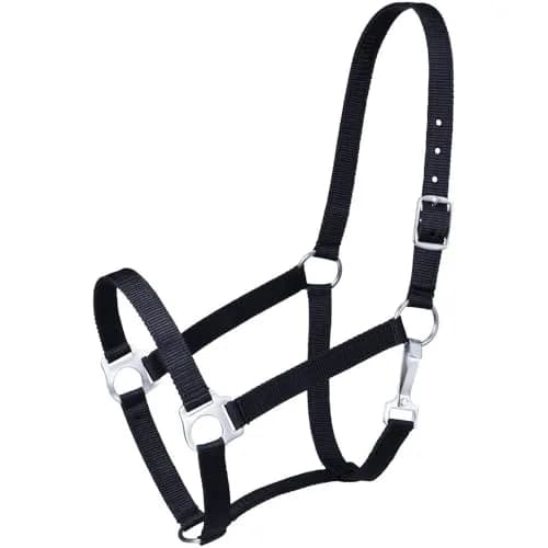 Tough 1 Pony Halter Black | Nylon, Adjustable, Durable for Equestrian Use thumbnail 1