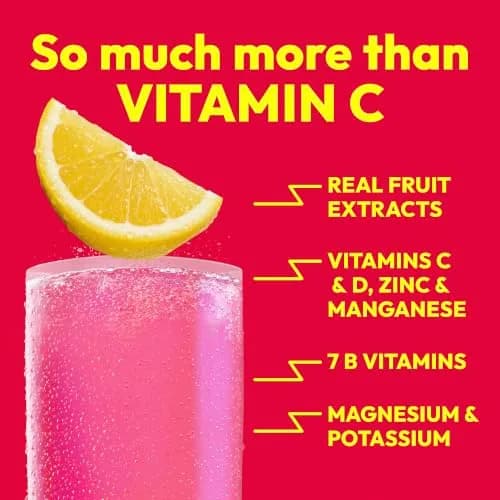 Emergen-C Pink Lemonade Immune Support Powder (9.9 Oz, 1 Pack) | USA Import for Daily Wellness thumbnail 3