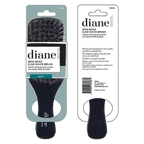 Diane Boar Bristle Club Brush for Waves & Smoothing | Fine to Medium Hair Detangler (17.25in x 2.25in x 8.5in) thumbnail 5