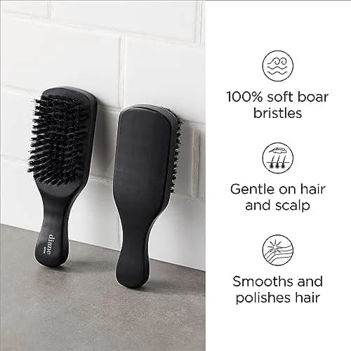 Diane Boar Bristle Club Brush for Waves & Smoothing | Fine to Medium Hair Detangler (17.25in x 2.25in x 8.5in) thumbnail 2
