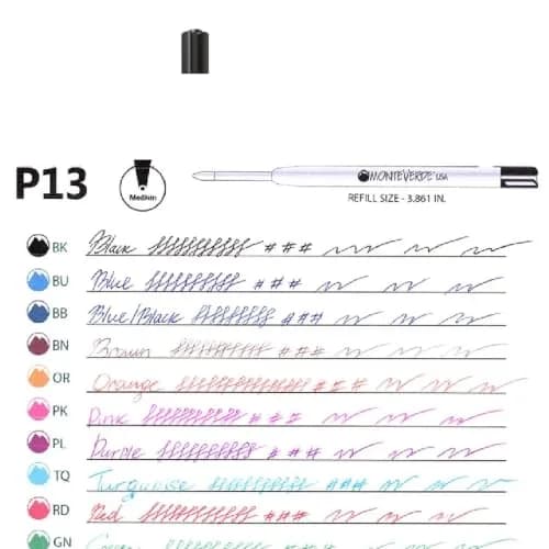 Monteverde Parker Style Ballpoint Refill Medium Blue 2 Pack | Smooth Ink, Precise Fit thumbnail 2