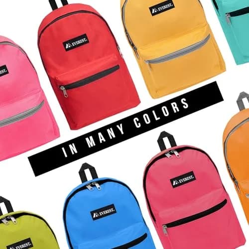 Everest Basic Backpack 15" Black 13.9 L (0.47 cu ft) | Lightweight Polyester for Daily Use thumbnail 6