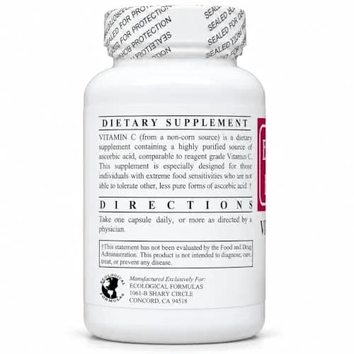 Ecological Formulas Vitamin C-1000 Capsules 120 Count | High Potency, Gluten-Free, Adult Dietary Supplement thumbnail 3