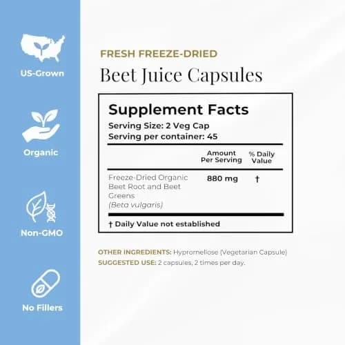 ECLECTIC INSTITUTE Organic Beet Juice Capsules 90 CT | Supports Heart & Circulatory Health thumbnail 8